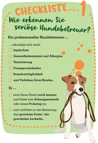 Checkliste zum Thema Wie erkennen Sie seriöse Hundebetreuer Checkliste zum Thema Wie erkennen Sie seriöse Hundebetreuer