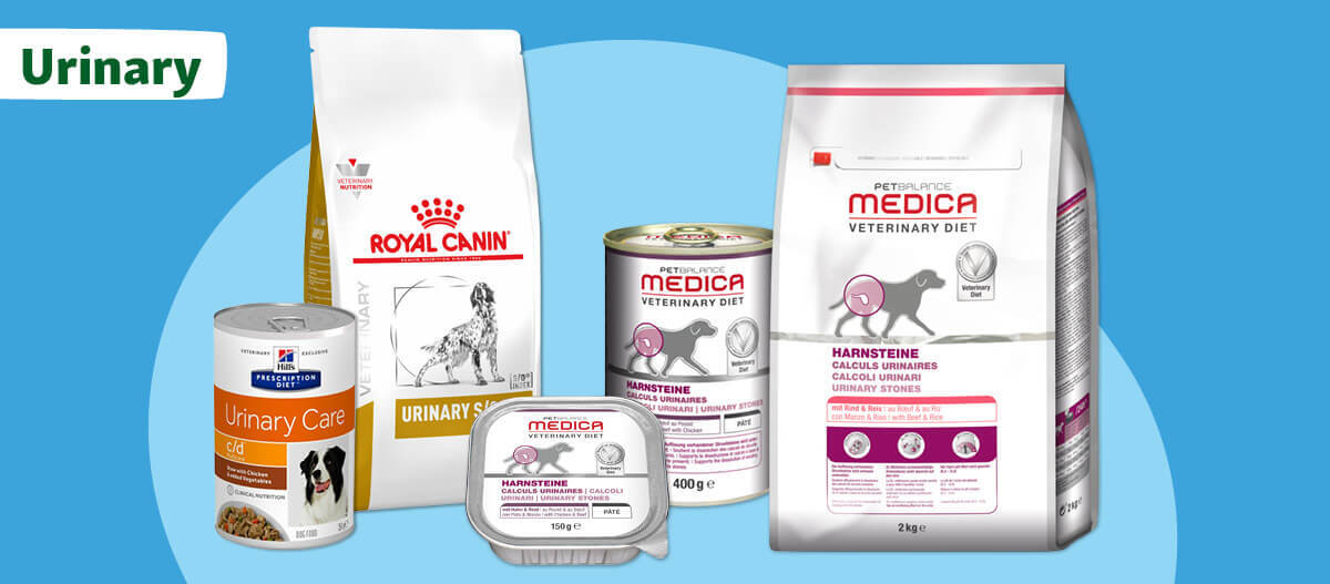Futtermittel für Hunde zur Unterstützung bei Harnwegsinfekten