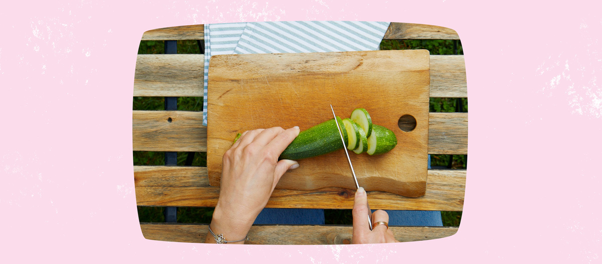 Zucchini schneiden Zucchini schneiden